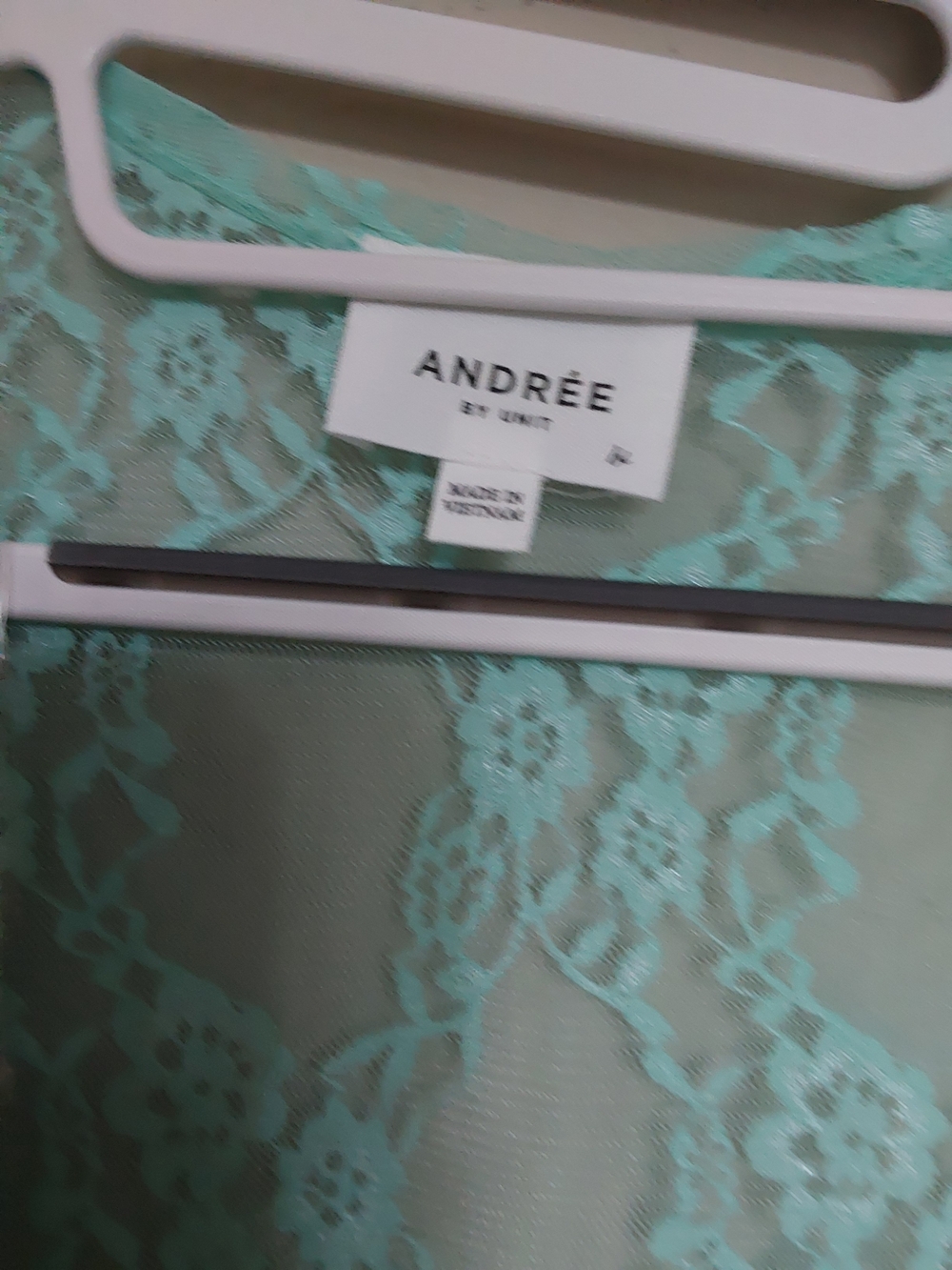 Andre By Unit Light Aqua Lace Kimono - Picture 3 of 3